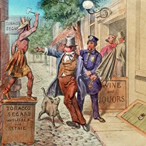 Imagined: Temperance Movement Lantern Slide the Drunkard's Career Sc