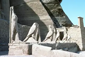Egyptology: Temple of Abu Simbel, Egypt - the Falcons