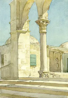 Watercolours: The Temple Area. Jerusalem
