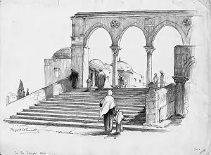 Sketchbook: In the Temple Area, Jerusalem