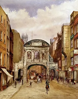 Colville: Temple Bar from the Strand (c.1870)