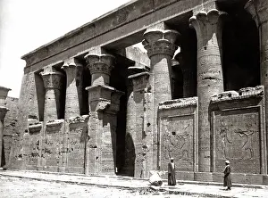 Edfou: Temple at Edfou, Egypt, circa 1880s