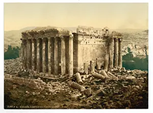 Baalbek: Temple of Jupiter, exterior, Baalbek, Holy Land, (i.e. Ba'l