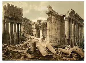 Baalbek: Temple of Jupiter, the facade, Baalbek, Holy Land, (i.e. Ba