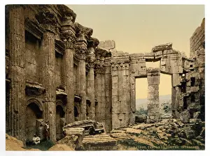 Baalbek: Temple of Jupiter, interior, Baalbek, Holy Land, (i.e. Ba'l