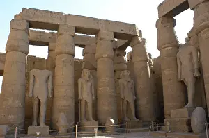 Architrave: Temple of Luxor. First courtyard called the Ramses II
