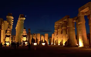 Nocturne: Temple of Luxor. Night view. Egypt