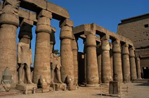 Architrave: Temple of Luxor. Smooth shaft columns with closed papyrus ca