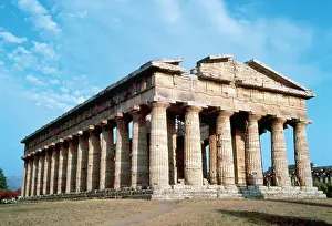 Scaffolding: Temple of Poseidon. Paestum