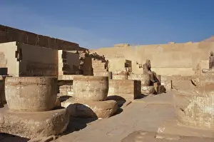 Thebes: Temple of Ramesses III. Ruins. Egypt