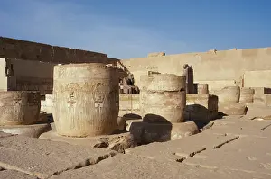 Thebes: Temple of Ramesses III. Ruins. Egypt
