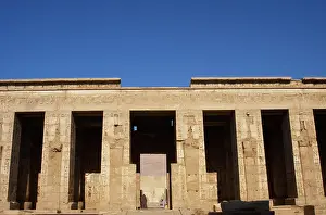 Ramesses: Temple of Ramses III. Courtyard. Egypt