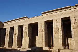 Ramesses: Temple of Ramses III. Courtyard. Egypt