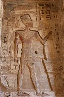 Crux: Temple of Ramses III. The pharaoh Ramses III with Khepresh
