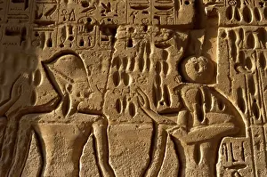 Crux: Temple of Ramses III. The pharaoh Ramses III before the war-