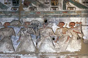Priests: Temple of Ramses III. Priests. Egypt