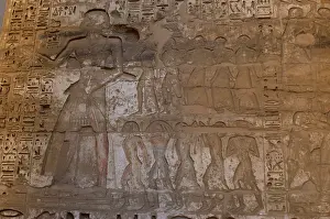 Enemies: Temple of Ramses III. Prisonera of war. Egypt