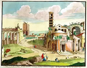 Alberts: Temple Romulus, Temple of Antoninus and Faustine, Rome