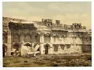 Baalbek: Temple of the Sun, square chamber, Baalbek, Holy Land, (i.e