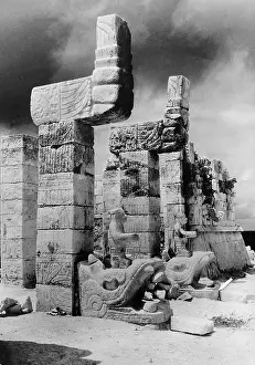 Sacrificial: Temple of the Warriors in Chichen Itza, 1925