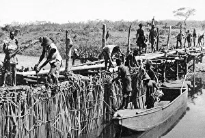 Dangu: Temporary dam construction on River Dangu