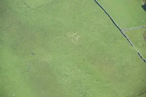 Worton: A temporary hill figure of a bicycle to mark the