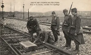 Railwaymen: Temporary points maintenance - Army - French strike of 1912