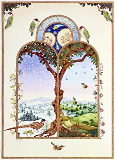 Diptych: Tempus Fugit ' Spring & Autumn Diptych