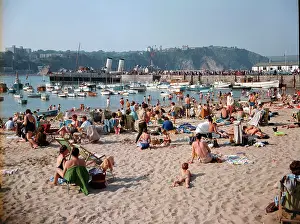 Tenby - The harbour with paddle steamer at pier