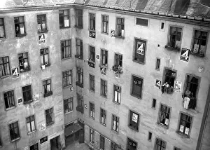 Decked: Tenement in Berlin with election posters