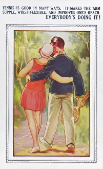 Coupling: Tennis Humour - Postcard