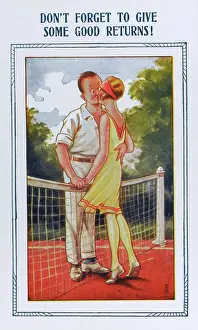 Coupling: Tennis Humour - Postcard