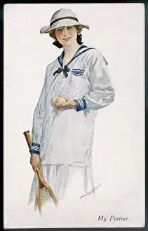 C1920: Tennis Partner - circa 1920