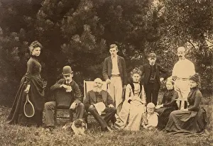 Racquet: Tennis party, c.1880s