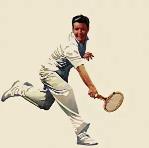 Follows: Tennis Player Swings