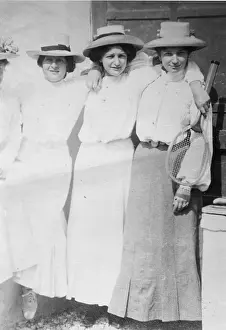C1903: Three tennis-playing ladies
