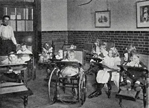 Boards: Tennyson Street School for Disabled, London - Basket Weaving