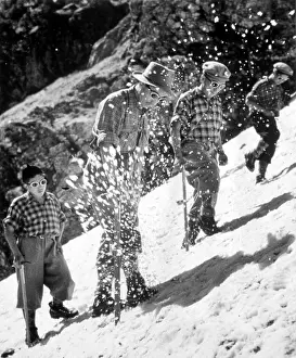 Tensing: Tensing Norgay (center) with students at ?