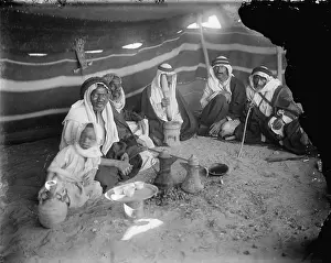 Mideast: Tent at locust killers camp, in the mideast, ?