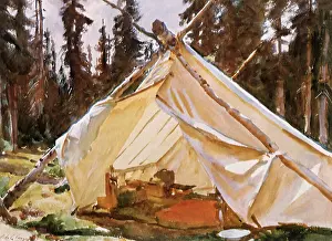 Sargent: A Tent in the Rockies, by Singer Sargent