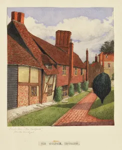 Tenterden: Tenterden The Woolpack from the churchyard