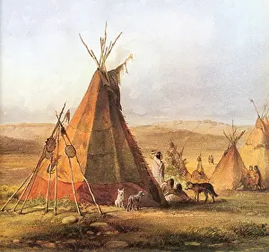 Bodmer: Tepees on the Plain