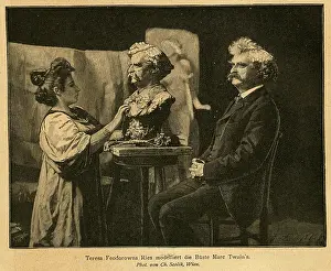 Theresa: Teresa Feoderovna Ries sculpting a bust of Mark Twain