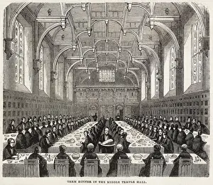 Barristers: Term dinner in the Middle Temple Hall