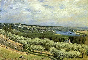 Sisley: Terrace at Saint-Germain: Spring, by Alfred Sisley