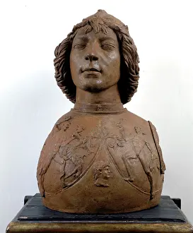 Pollaiuolo: Terracotta bust of young warrior