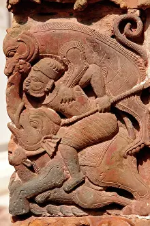 Kalna: Terracotta figures, Lalji Temple, Kalna, West Bengal, India