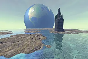 Topography: Terraforming the moon with water and buildings