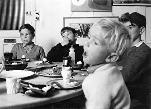 Teatime: Terry Frost's children at the breakfast table