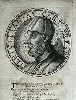 Theological: TERTULLIAN (160-220). Engraving